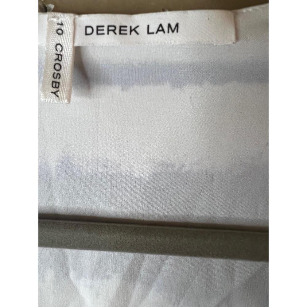 Derek Lam 10 Crosby Tie Dye V-Neck 100% Silk Sleeveless Tunic Dress Size 10 - Picture 11 of 14
